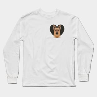 Low Poly German Shepherd Long Sleeve T-Shirt